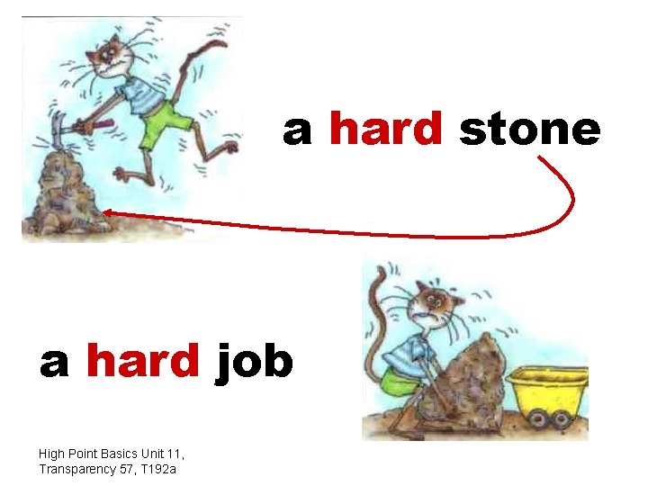 a hard stone a hard job High Point Basics Unit 11, Transparency 57, T