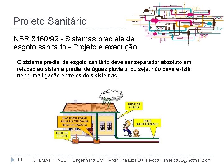 Projeto Sanitário NBR 8160/99 - Sistemas prediais de esgoto sanitário - Projeto e execução