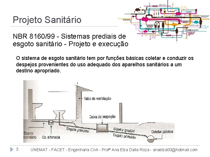 Projeto Sanitário NBR 8160/99 - Sistemas prediais de esgoto sanitário - Projeto e execução