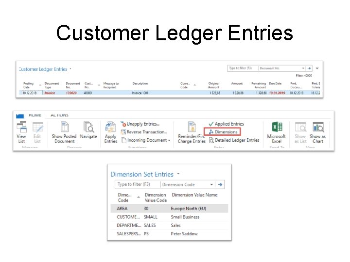 Customer Ledger Entries 