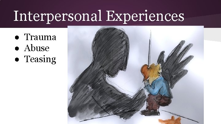 Interpersonal Experiences ● Trauma ● Abuse ● Teasing 