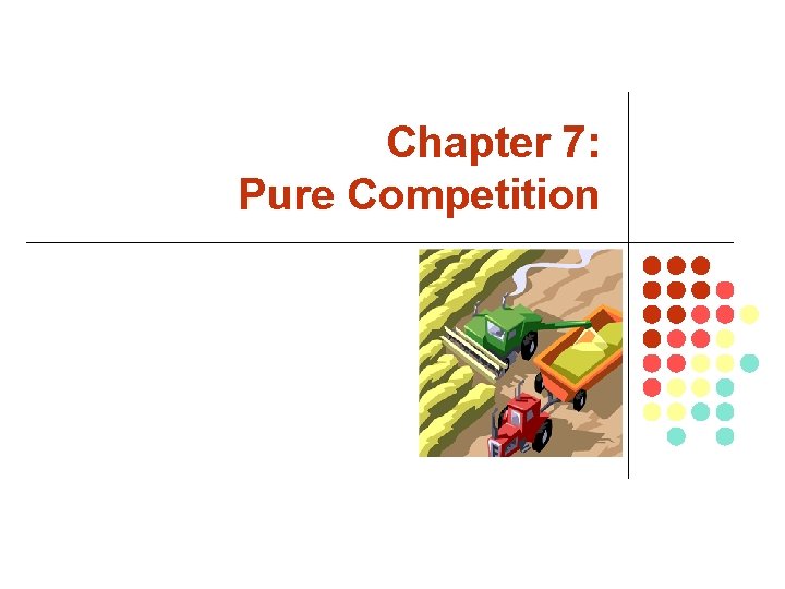 Chapter 7: Pure Competition 