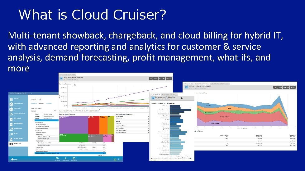 What is Cloud Cruiser? Multi-tenant showback, chargeback, and cloud billing for hybrid IT, with