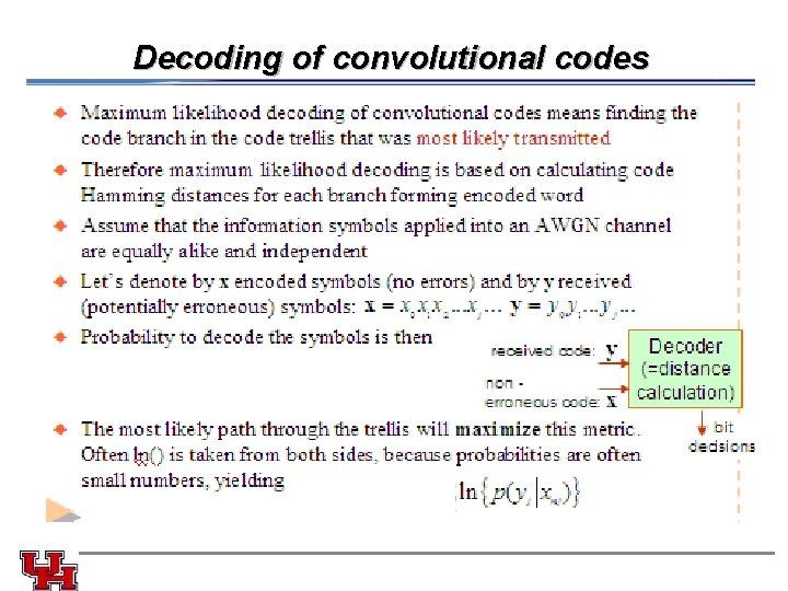 Decoding of convolutional codes 