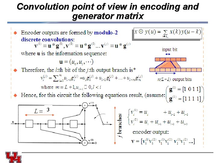 Convolution point of view in encoding and generator matrix 3 