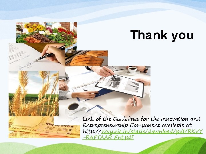 Thank you Link of the Guidelines for the Innovation and Entrepreneurship Component available at