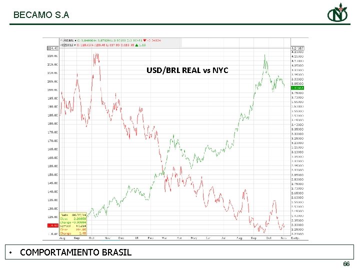 BECAMO S. A USD/BRL REAL vs NYC • COMPORTAMIENTO BRASIL 66 