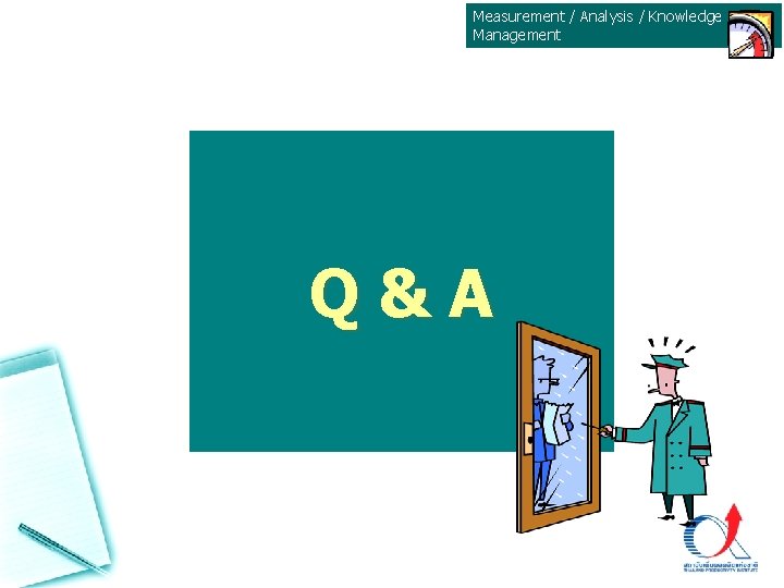 Measurement / Analysis / Knowledge Management Q&A Measurement / Analysis / Knowledge Management Q&A