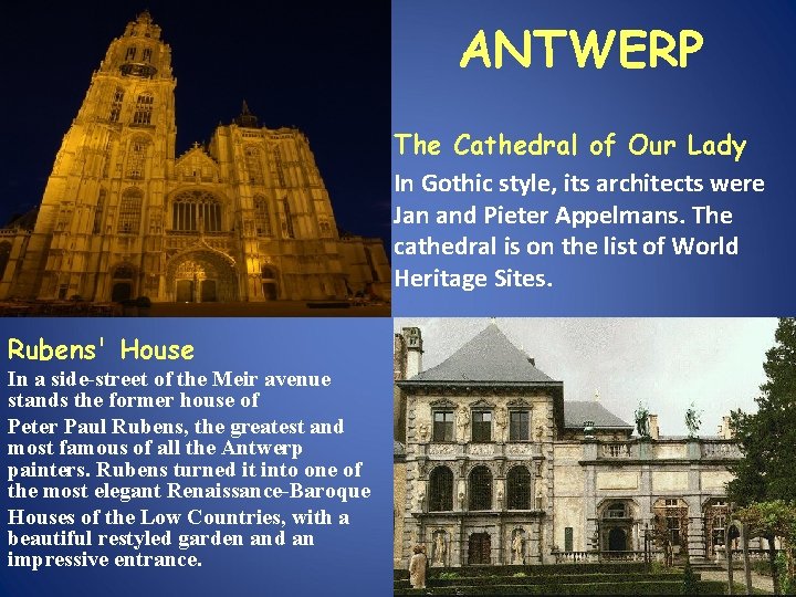 ANTWERP The Cathedral of Our Lady In Gothic style, its architects were Jan and ANTWERP The Cathedral of Our Lady In Gothic style, its architects were Jan and