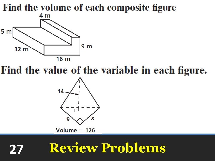 27 Review Problems 