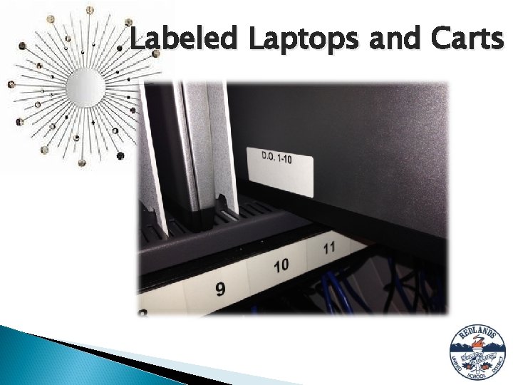 Labeled Laptops and Carts 