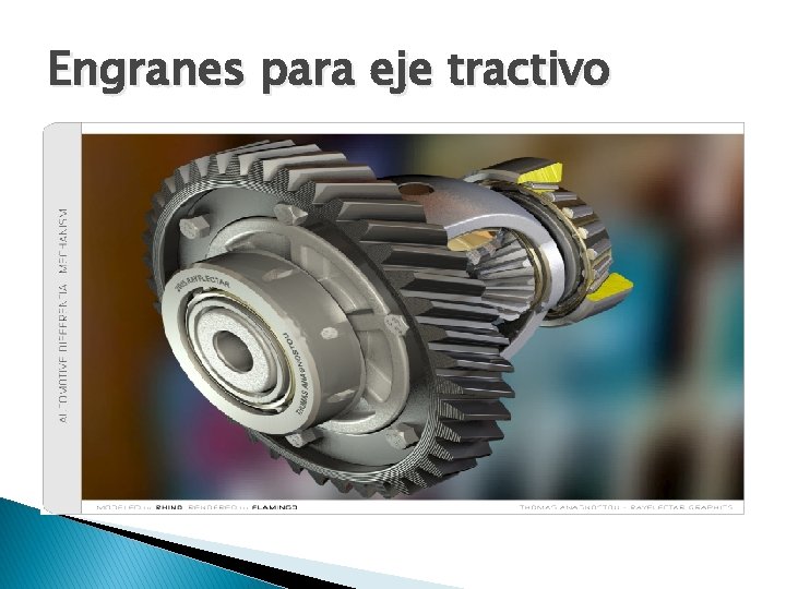 Engranes para eje tractivo 