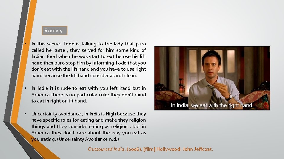 Scene 4 • In this scene, Todd is talking to the lady that puro