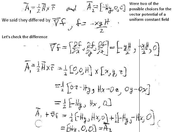 We said they differed by Let’s check the difference Were two of the possible