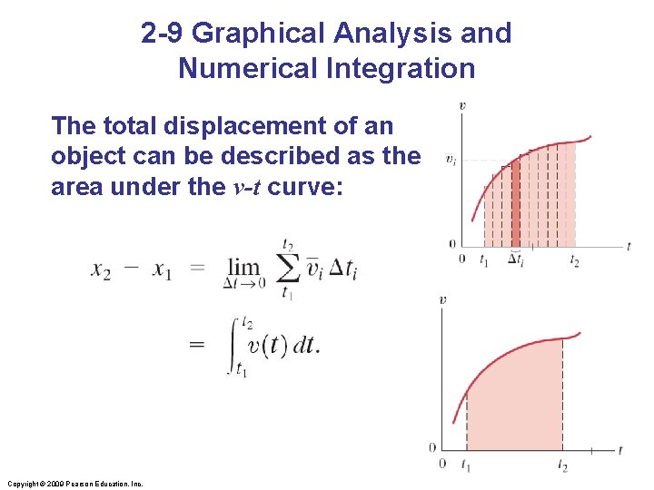 2 -9 Graphical Analysis and Numerical Integration The total displacement of an object can