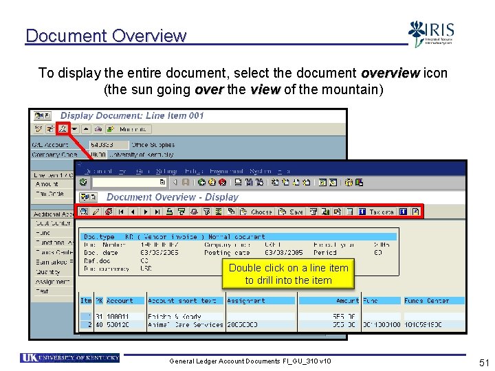 Document Overview To display the entire document, select the document overview icon (the sun