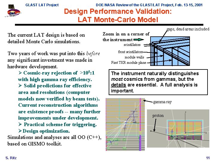 GLAST LAT Project DOE/NASA Review of the GLAST/LAT Project, Feb. 13 -15, 2001 Design