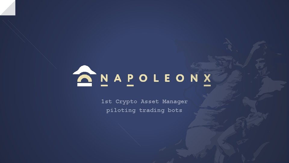 1 st Crypto Asset Manager piloting trading bots 