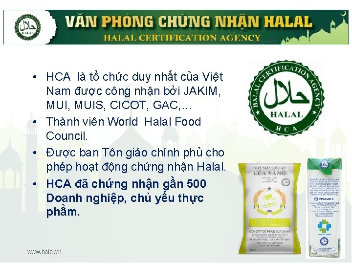  • HCA là tổ chức duy nhất của Việt Nam được công nhận
