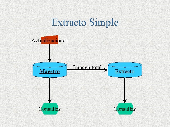Extracto Simple Actualizaciones Maestro Consultas Imagen total Extracto Consultas 