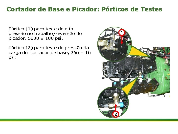 Cortador de Base e Picador: Pórticos de Testes Pórtico (1) para teste de alta