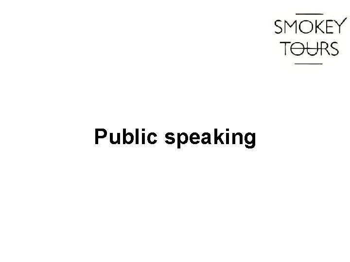 Public speaking 