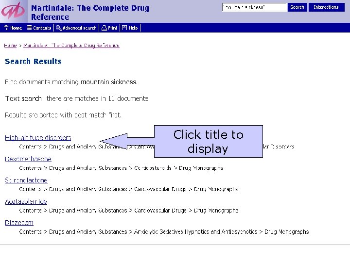 Click title to display 