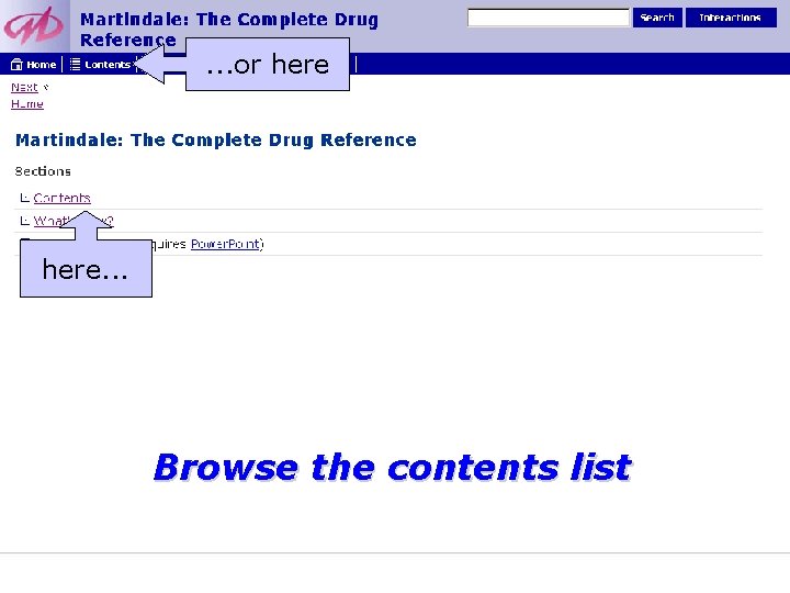 . . . or here. . . Browse the contents list 