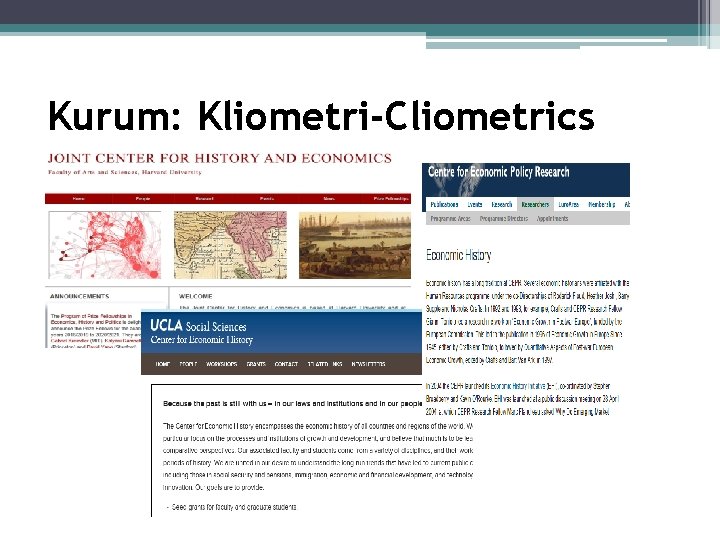 Kurum: Kliometri-Cliometrics 