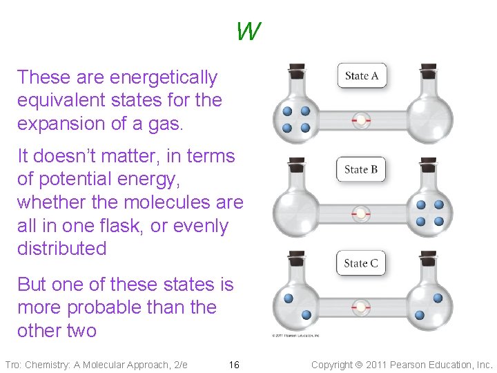 W These are energetically equivalent states for the expansion of a gas. It doesn’t