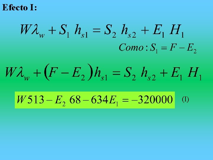 Efecto I: (I) 