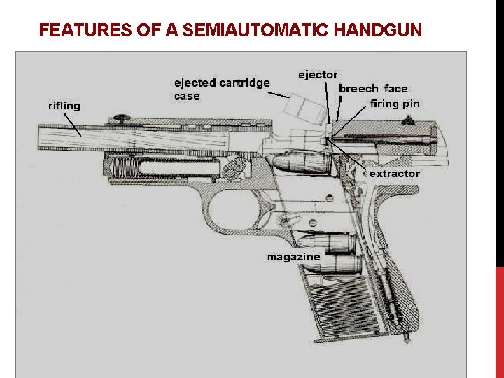 FEATURES OF A SEMIAUTOMATIC HANDGUN 