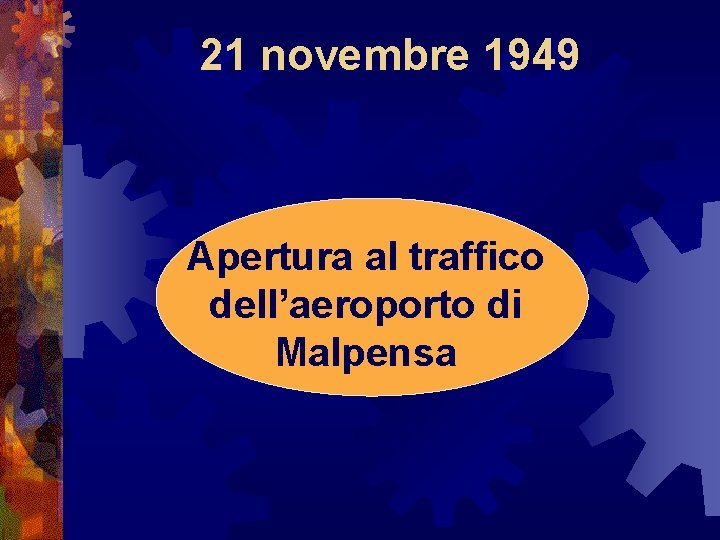 21 novembre 1949 Apertura al traffico dell’aeroporto di Malpensa 