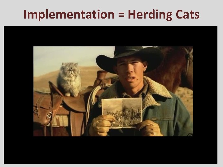 Implementation = Herding Cats 