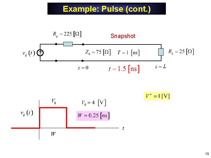 Example: Pulse (cont. ) Snapshot +- 19 Example: Pulse (cont. ) Snapshot +- 19