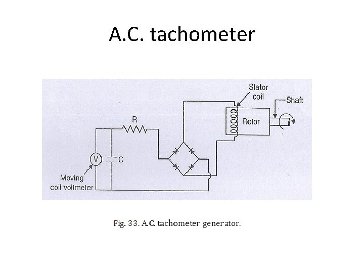 A. C. tachometer 