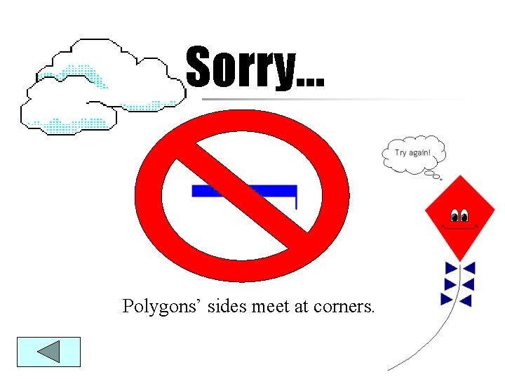 Sorry… Polygons’ sides meet at corners. 