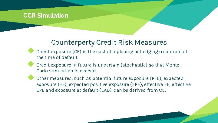 Counterparty Credit Risk Simulation Alex Yang Fin Pricing