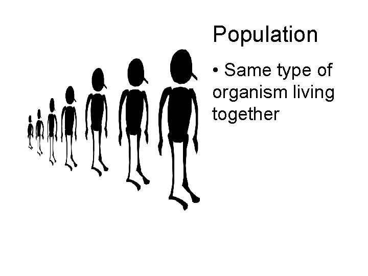 Population • Same type of organism living together 