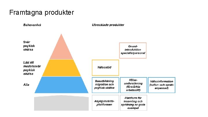 Framtagna produkter 