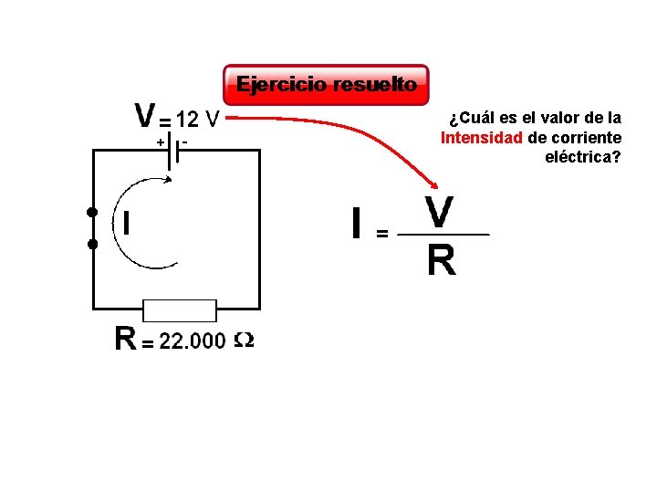 ¿Cuál es el valor de la Intensidad de corriente eléctrica? 