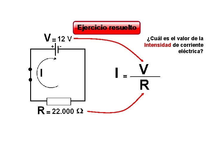 ¿Cuál es el valor de la Intensidad de corriente eléctrica? 