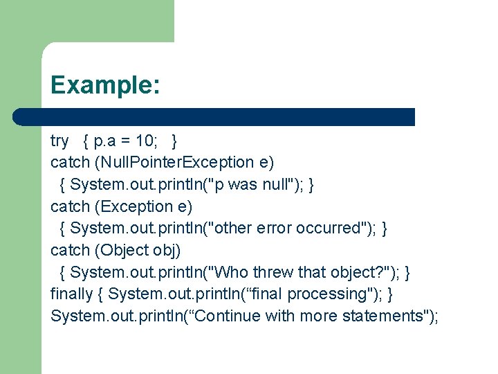 Exceptions In Java What Is An Exception L