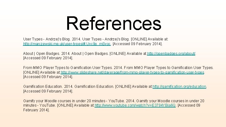 References User Types - Andrzej's Blog. 2014. User Types - Andrzej's Blog. [ONLINE] Available