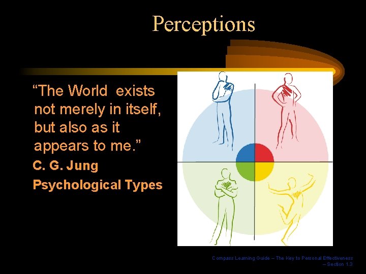 Perceptions “The World exists not merely in itself, but also as it appears to