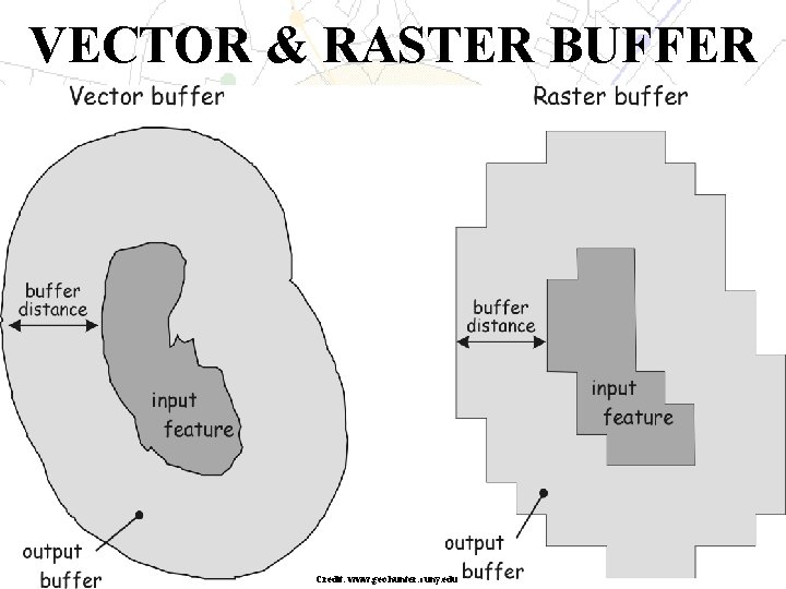 VECTOR & RASTER BUFFER Credit: www. geo. hunter. cuny. edu 