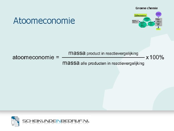 Groene chemie Atoomeconomie Groene chemie Atoomeconomie