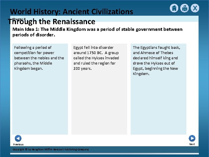 World History: Ancient Civilizations Through the Renaissance Chapter 4 Main Idea 1: The Middle