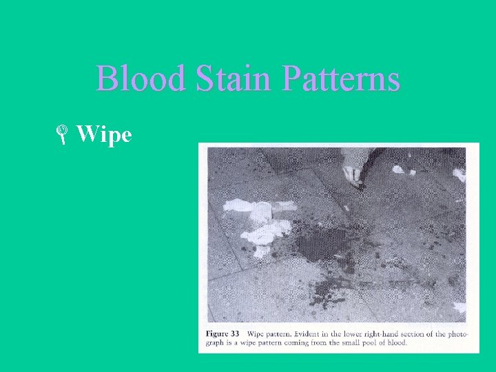 Blood Stain Patterns LWipe 