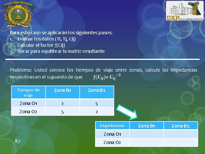 Para este caso se aplicarán los siguientes pasos: 1. Evaluar los datos (Ti, Tj,